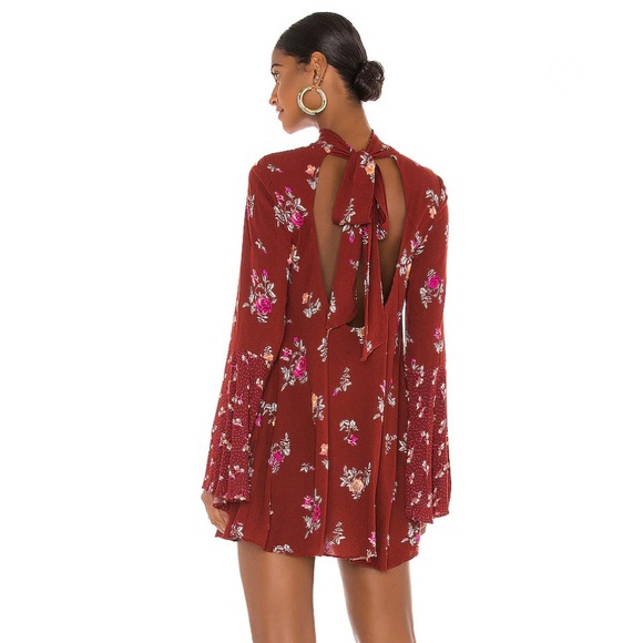 NEW FREE PEOPLE REVOLVE FLORAL PRINT TUNIC MINI DRESS - Picture 6 of 8